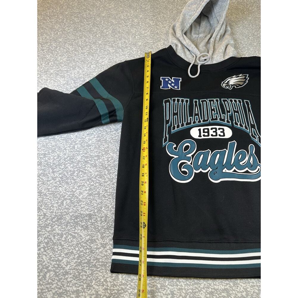 Philadelphia Eagles NFL Hoodie Mens Large - Ultra Game Black Gray Pullover NWT - Picture 5 of 10